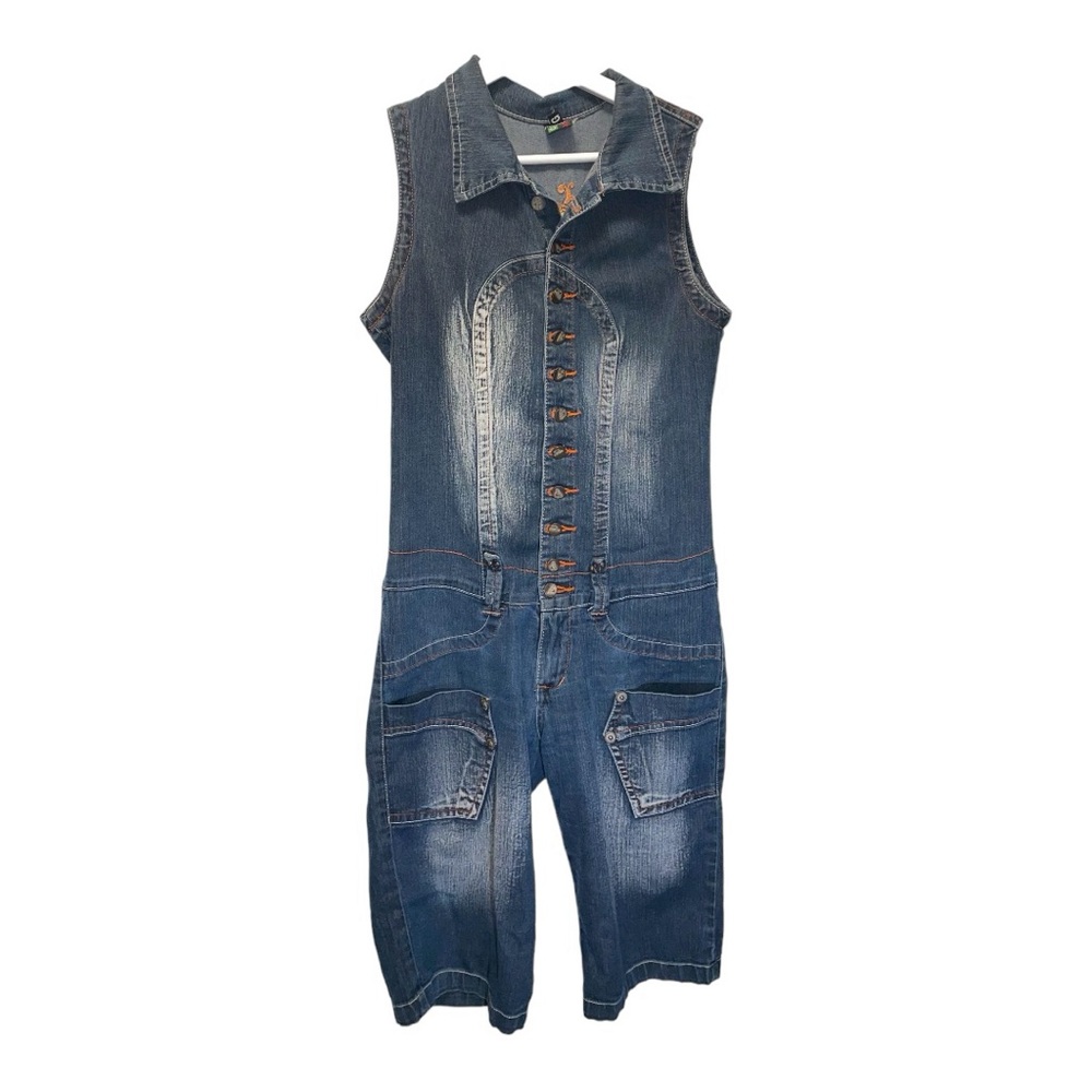 Women’s Vintage  dungarees Jeans with Flower Details